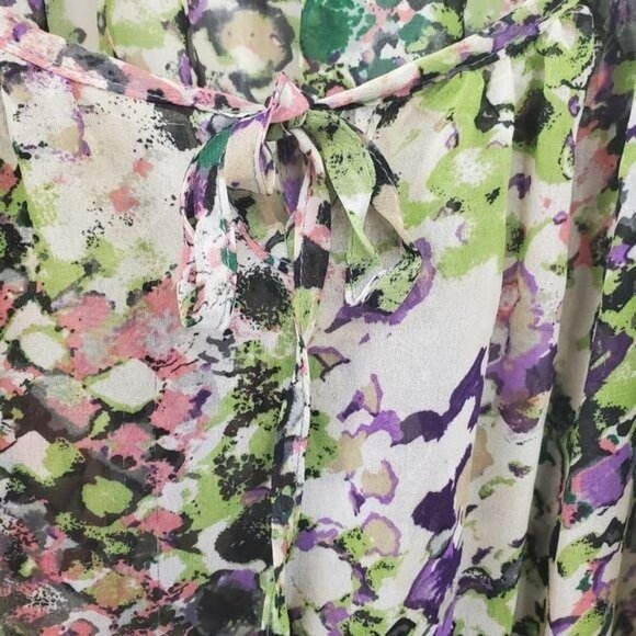 George Floral Print Sheer Blouse - Picture 5 of 9